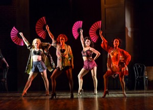 Jane Papageorge, Megan Sikora, Robin Masella, and Shina Ann Morris in the Hartford Stage-Old Globe co-production of KISS ME, KATE.