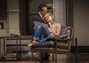 Bernard White (Amir) and Nisi Sturgis (Emily) in Disgraced by Ayad Akhtar, directed by Kimberly Senior at Goodman Theatre (September 12 – October 18, 2015).