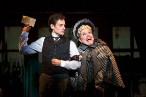 Kevin Massey as Monty Navarro and Mary VanArsdel in A GENTLEMAN’S GUIDE TO LOVE AND MURDER National Tour. Photo by Joan Marcus.