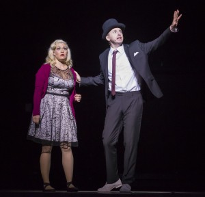 Carisa Barreca, left, and Tim Mason in Hubbard Street + The Second City’s The Art of Falling. Photo by Todd Rosenberg.