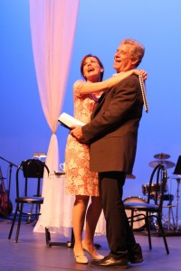 Kim Huber and Robert Yacko in Musical Theatre Guild's DO I HEAR A WALTZ. Photo by Janice Young.