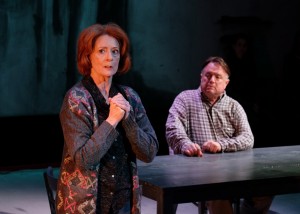 Rosina Reynolds, Tom Stephenson in WHEN THE RAIN STOPS FALLING at Cygnet Theatre. Photo by Ken Jacques.