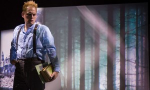 Mark L. Montgomery (Hans) in “Part V: The Part About Archimboldi” of 2666 based on the novel by Robert Bolaño, adapted and directed by Robert Falls and Seth Bockley at Goodman Theatre (February 6 – March 13, 2016).