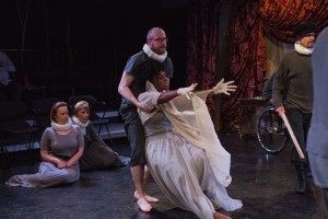 Kyle Zornes and Shanesia Davis in The Gift Theatre's RICHARD III. Photo by Claire Demos