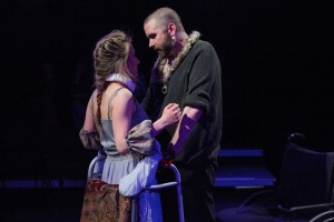 Olivia Cygan and Michael Patrick Thornton in The Gift Theatre's RICHARD III. Photo by Claire Demos