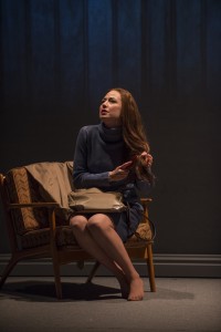 Carrie Coon (Mary Page Marlowe) in Steppenwolf Theatre Company’s production of Mary Page Marlowe, a world premiere written by ensemble member Tracy Letts and directed by artistic director Anna D. Shapiro.