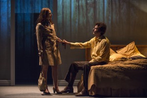 Carrie Coon (Mary Page Marlowe) and Gary Wilmes (Dan) in Steppenwolf Theatre Company’s production of Mary Page Marlowe, a world premiere written by ensemble member Tracy Letts and directed by artistic director Anna D. Shapiro.