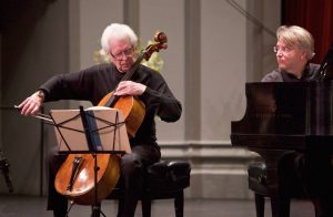 Cellist Laurence Lesser and pianist Kevin Fitz-Gerald. (Photo by Daniel Anderson-USC)