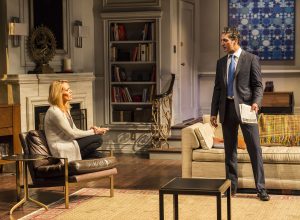 Emily Swallow and Hari Dhillon in Ayad Akhtar’s DISGRACED at Mark Taper Forum.