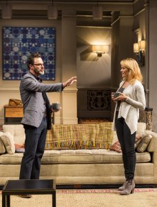 J Anthony Crane and Emily Swallow in Ayad Akhtar’s DISGRACED at Mark Taper Forum.