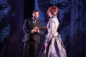 De'Lon Grant and Carrie Lee Patterson in the american vicarious’ world premiere of DOUGLASS by Thomas Klingenstein, directed by Christopher McElroen. Photo by Evan Barr.