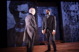 Mark Ulrich and De'Lon Grant in the american vicarious’ world premiere of DOUGLASS by Thomas Klingenstein, directed by Christopher McElroen. Photo by Evan Barr.