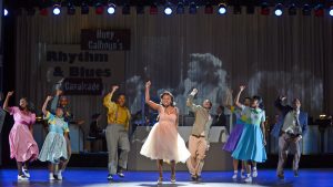 KRYSTLE SIMMONS as Felicia and the COMPANY Musical Theatre West's Production of "Memphis."