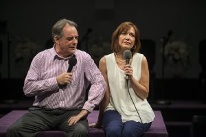 Tom Irwin (Pastor Paul) and Shannon Cochran (Elizabeth) in Steppenwolf’s production of The Christians,