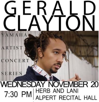 Post image for Jazz Preview: GERALD CLAYTON (Solo Piano at LACC)