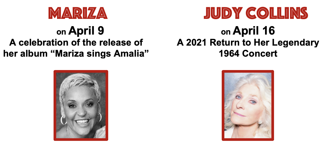 Post image for Music Concerts: JUDY COLLINS & MARIZA (The Town Hall)