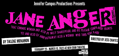 Post image for Off-Broadway Review: THE LAMENTABLE COMEDIE OF JANE ANGER, THAT CUNNING WOMAN, AND ALSO OF WILLY SHAKEFPEARE AND HIS PEASANT COMPANION, FRANCIS, YES AND ALSO OF ANNE HATHAWAY (ALSO A WOMAN) WHO TRIED VERY HARD (New Ohio Theatre)