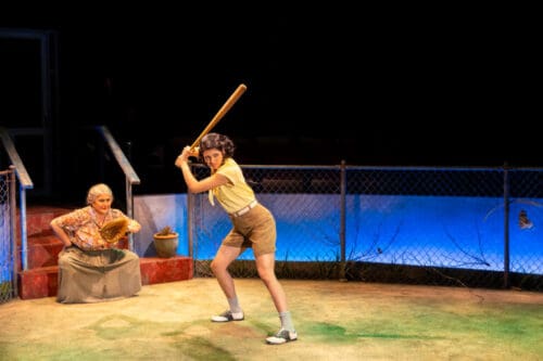 Laura Crotte and Ana Nicolle Chavez in the world premiere of UNDER A BASEBALL SKY at the Old Globe.