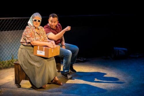 Laura Crotte and Joseph Morales in the world premiere of UNDER A BASEBALL SKY at the Old Globe.