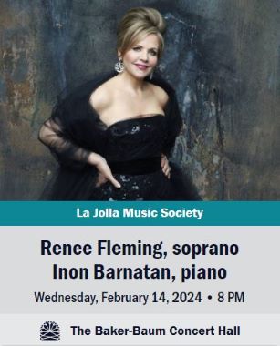 Post image for Highly Recommended Concert: RENÉE FLEMING, soprano; INON BARNATAN, piano (The Baker-Baum Concert Hall)