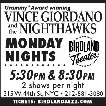 Post image for Cabaret Review: VINCE GIORDANO AND THE NIGHTHAWKS (Birdland Jazz Theatre)