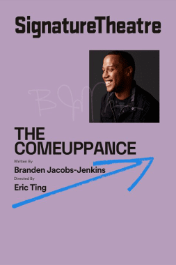 Promotional image for 'The Comeuppance' podcast with host Branden Jacobs-Jenkins.