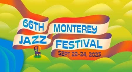 Colorful banner for the 56th Monterey Jazz Festival, Sept 22-24, 2023.