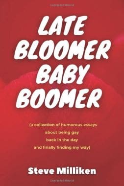 Book cover with bold red and white text titled 'Late Bloomer Baby Boomer'.