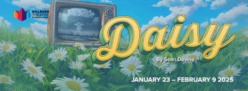 Colorful TV and daisies with 'Daisy' title and January 23 date.