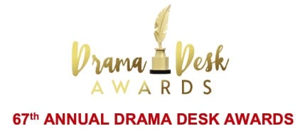 Drama Desk Awards logo with a golden feather trophy.