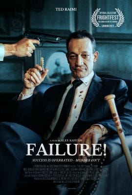 Man in suit holding a cigar with a stern expression, captioned 'FAILURE!'.
