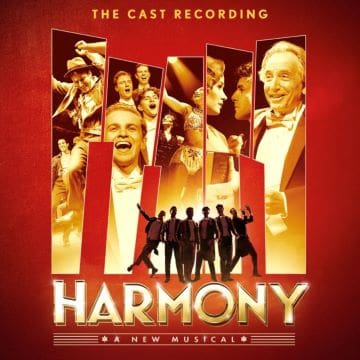 The cast recording cover of the musical "Harmony."
