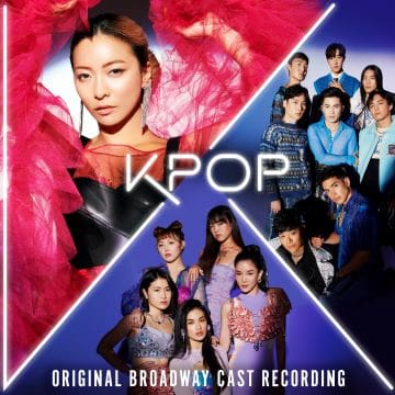Cover art for KPOP Broadway cast recording featuring diverse cast members.
