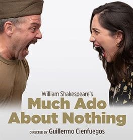 Two actors yelling at each other for a play poster.