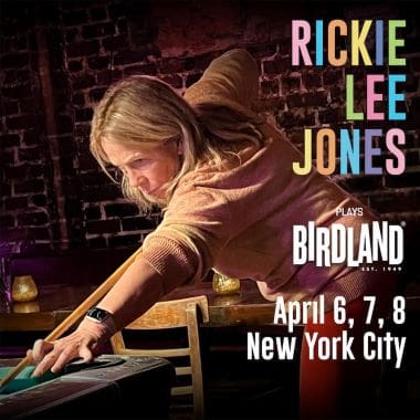 Rickie Lee Jones performing at Birdland in New York City.