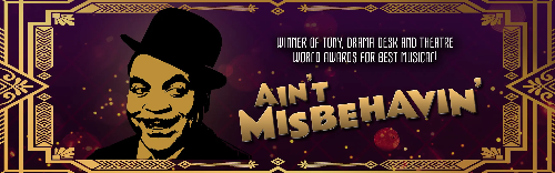 Vintage gangster silhouette with bold text 'Ain't Misbehavin'.