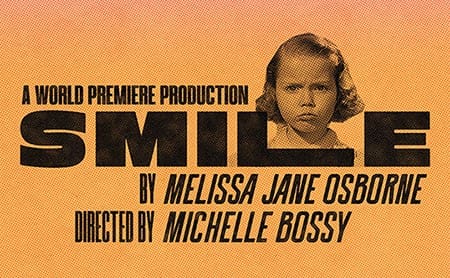 Movie poster featuring a serious young girl and bold text.