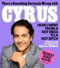 Comedy special poster featuring Cyrus Deboo's transformation story.