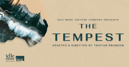 Theater poster for "The Tempest" by Idle Muse Theatre Company.
