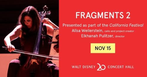 Live jazz performance with cello and piano, featuring Alisa Weilerstein at Walt Disney Concert Hall.