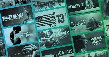 Collage of sports and athlete-themed images with an American flag and motivational text.