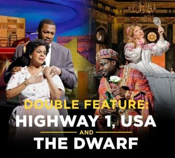 Poster of the double feature movie "Highway 1, USA" and "The Dwarf".
