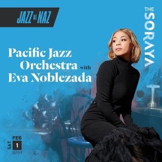 Eva Noblezada featured on Pacific Jazz Orchestra album cover.
