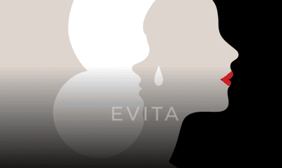 Silhouettes of two faces with a tear drop, evoking emotion and connection.