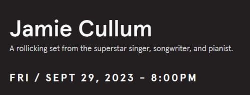Concert poster for Lewis Cullum's show in October 2023.