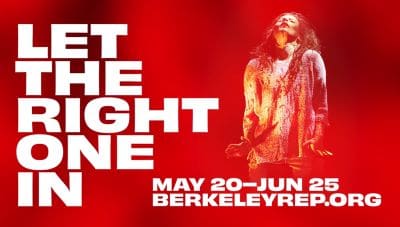 Concert poster with artist and event details in bold red and white.