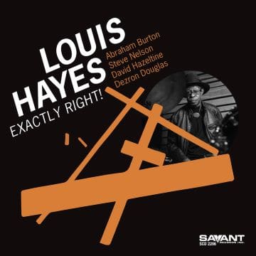 Album cover with Louis Hayes and a drum set graphic.