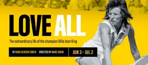 Poster for "Becoming the Champion Billie Jean King" documentary.