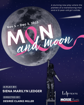 A person reaching toward the moon with 'Mon and Moon' text and event dates.