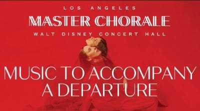 Poster for a choral concert at Disney Concert Hall in Los Angeles.